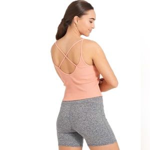 Vuori Pink ribbed Crop Top